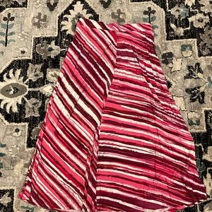 Pink striped skirt